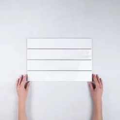 Gioia Materia Faïence Effet Zellige Blanc MANACOR 6,5x40 white - Les Carreaux de Jean