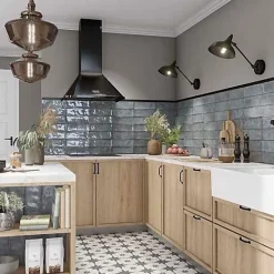 Les Carreaux De Jean  Faïence Effet Zellige Bleu CINQUE TERRE Blue 10x30cm - Les Carreaux de Jean