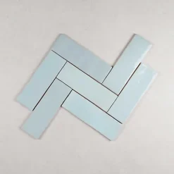 Faïence Effet Zellige Bleu Ciel ARTISAN 6.5x20 Aqua - Les Carreaux de Jean-Gioia Materia
