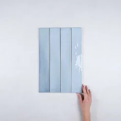 Faïence Effet Zellige Bleu MANACOR 6,5x40 blue moon - Les Carreaux de Jean-Gioia Materia Outlet