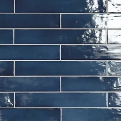 Faïence Effet Zellige Bleu Foncé MANACOR 6,5x40 ocean blue - Les Carreaux de Jean-Gioia Materia Discount