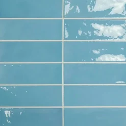 Faïence Effet Zellige Bleu VILLAGE 6,5x20 Azure Blue - LES CARREAUX DE JEAN-Gioia Materia Best