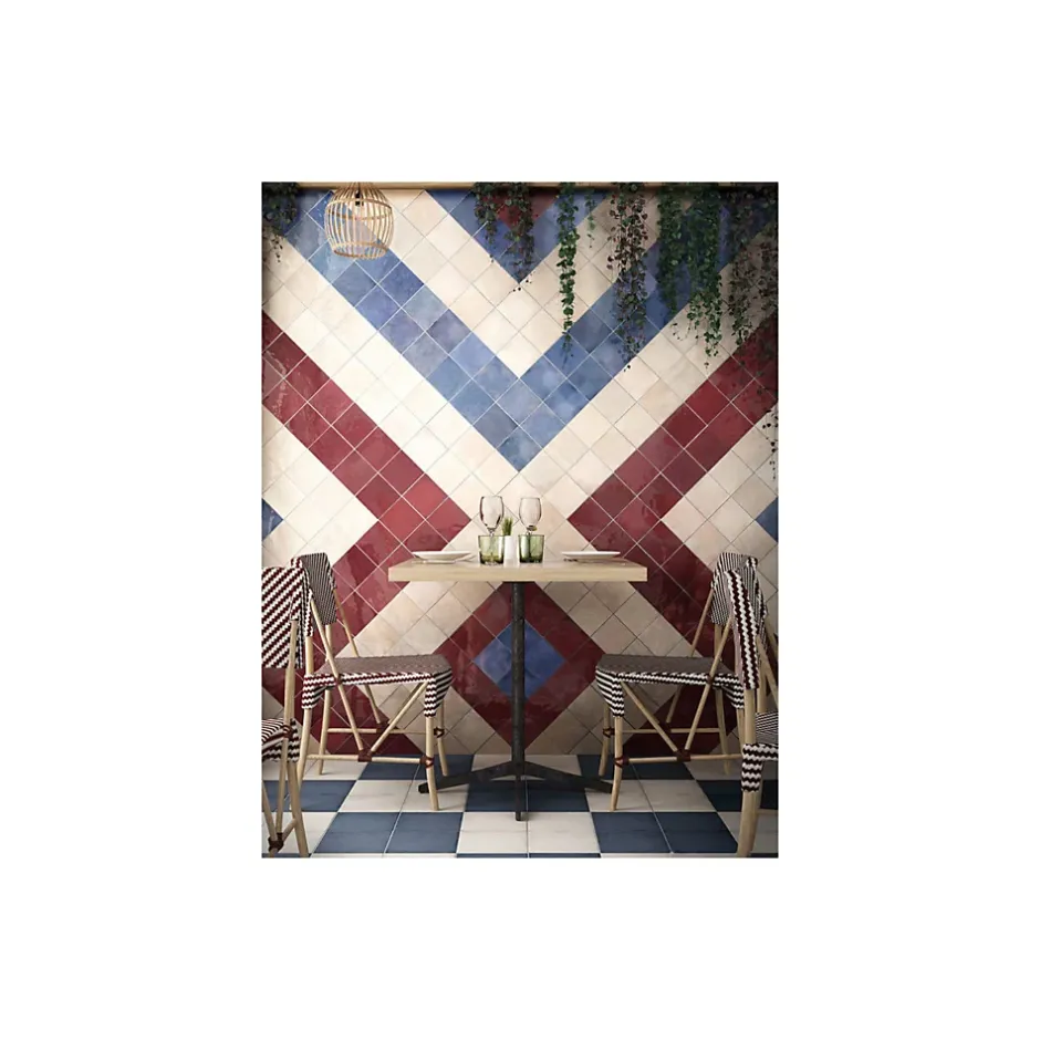 Faïence Effet Zellige Bordeaux ARTISAN 6.5x20 Burgundy - Les Carreaux de Jean-Gioia Materia Clearance