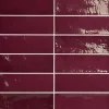 Gioia Materia Faïence Effet Zellige Bordeaux VILLAGE 6,5x20 Aubergine - LES CARREAUX DE JEAN