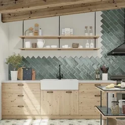 Les Carreaux De Jean Faïence Effet Zellige CINQUE TERRE Océan 10x30cm - Les Carreaux de Jean