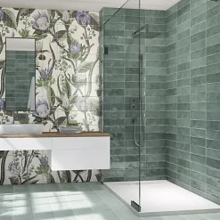 Les Carreaux De Jean  Faïence Effet Zellige CINQUE TERRE Océan 10x30cm - Les Carreaux de Jean