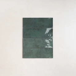 Les Carreaux De Jean  Faïence Effet Zellige CINQUE TERRE Océan 10x30cm - Les Carreaux de Jean