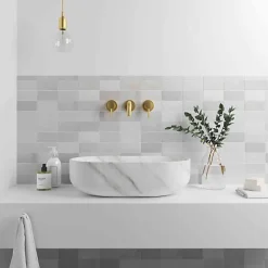 Les Carreaux De Jean  Faïence Effet Zellige Gris FEZ Brillant 6,2x12,5 Grey - Les Carreaux de Jean