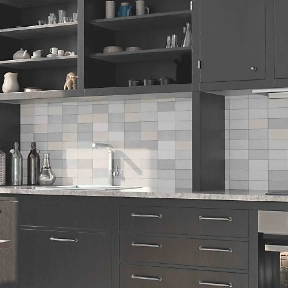 Faïence Effet Zellige Gris FEZ Mat 6,2x12,5 Grey - Les Carreaux de Jean-Les Carreaux De Jean New