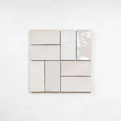 Faïence Effet Zellige Gris Clair FEZ Brillant 6,2x12,5 Warm - Les Carreaux de Jean-Les Carreaux De Jean  Online