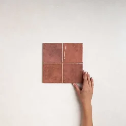 Reflex Boutique Faïence Effet Zellige Rouge CHAOUEN 10x10 Carmine - Les Carreaux de Jean