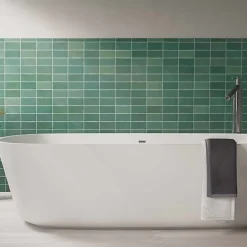 Faïence Effet Zellige Vert FEZ Mat 6,2x12,5 Emerald - Les Carreaux de Jean-Les Carreaux De Jean  Online