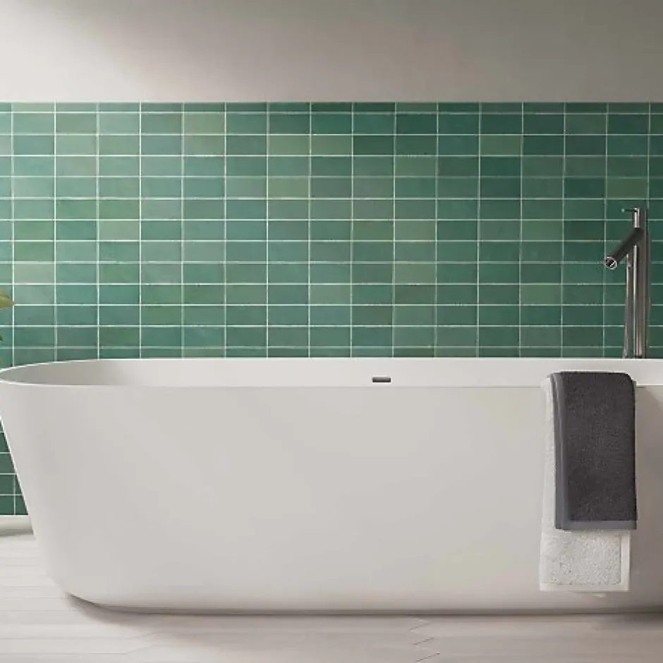 Faïence Effet Zellige Vert FEZ Mat 6,2x12,5 Emerald - Les Carreaux de Jean-Les Carreaux De Jean Online