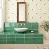 Faïence Effet Zellige Vert VILLAGE 6,5x20 Esmerald Green - LES CARREAUX DE JEAN-Gioia Materia Discount