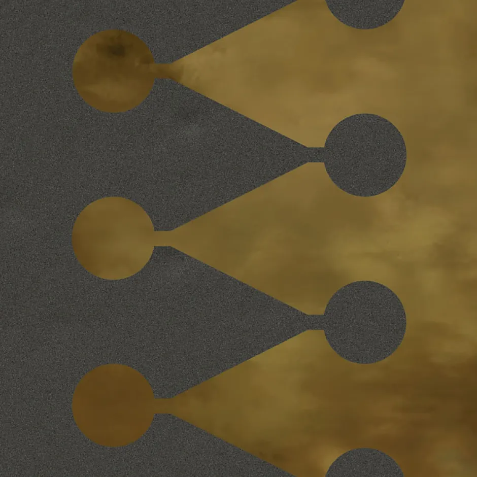 Vives Faïence Filippo Soul Blason Grafito Oro 20 x 20cm ( vendu par boite de 1 m² )