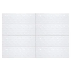 Faïence murale blanc brillant avec relief L.60 x l.20 cm x ép.8,3 mm, Plain-GoodHome New