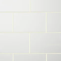 Faïence murale blanc brillant L.40 x l.25 cm x ép.8,3 mm, Alexandrina