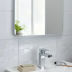 Faïence murale blanc brillant L.40 x l.25 cm x ép.8,3 mm, Alexandrina