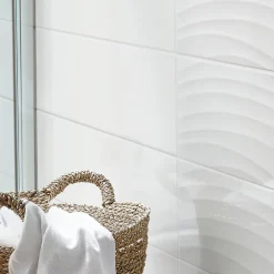 Faïence murale blanc brillant lisse L.60 x l.20 cm x ép.8,3 mm, Plain-GoodHome