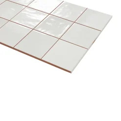 Faïence murale blanc brillant texturé L.60 x l.31,6 cm x ép.9 mm, Soul-Ecoceramic Hot