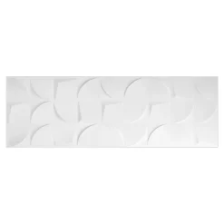 Faïence murale blanc décor géométrique L.90 x l.30 cm x ép.8,7 mm, Aragone-GoodHome Outlet