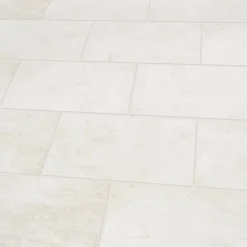 Faïence murale blanc gris effet marbré 25 x 40 cm Commo