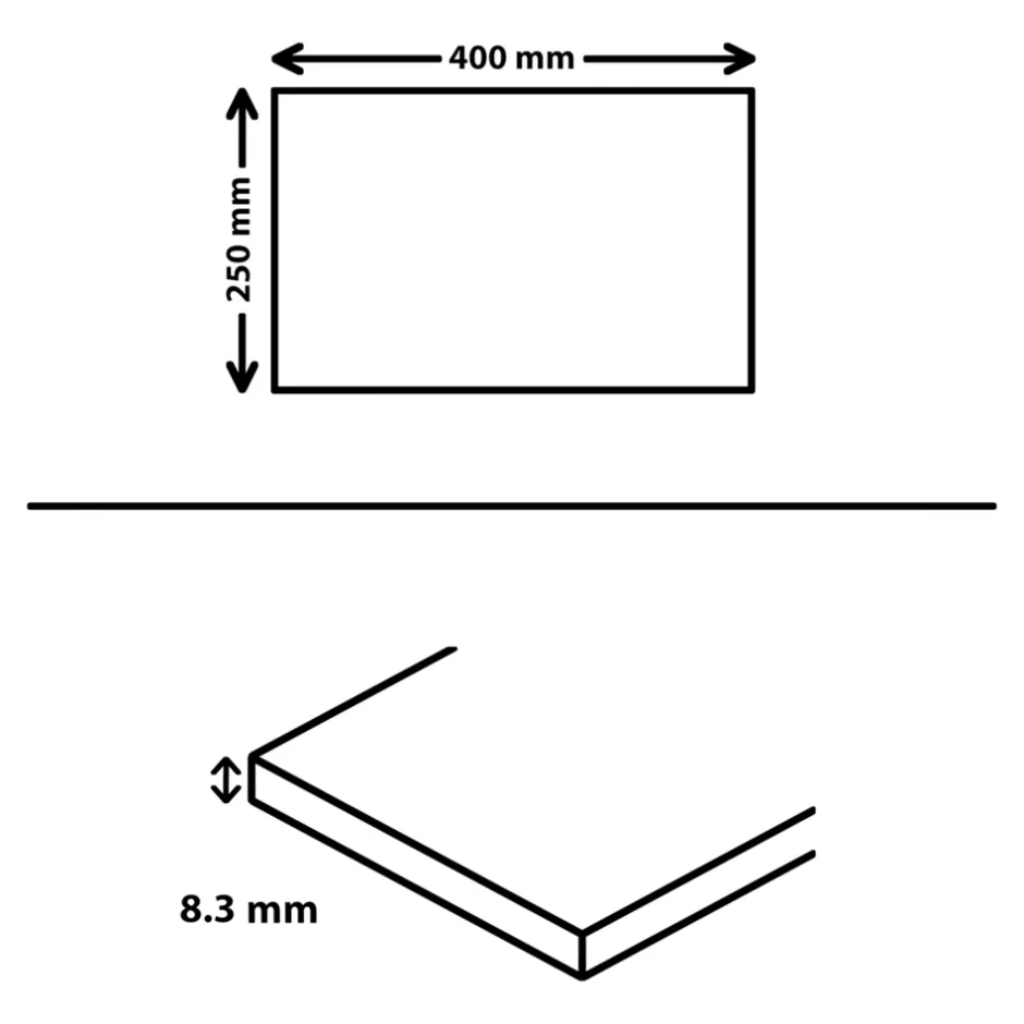 Faïence murale blanc mat L.40 x l.25 cm x ép.8,3 mm, Alexandrina-GoodHome Clearance