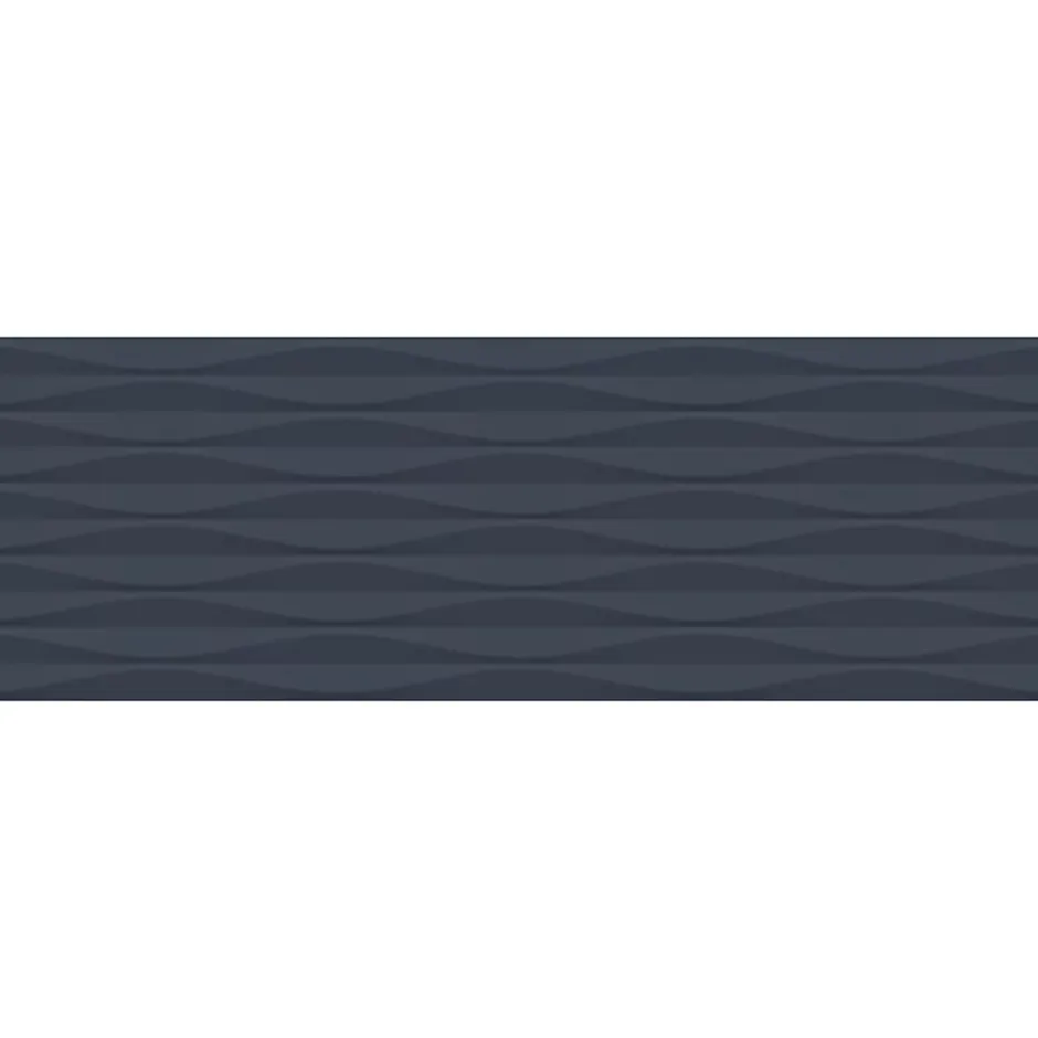 Etile Faïence murale bleu foncé mat décor 3D L.90 x l.30 cm x ép.10,5 mm, Aspen