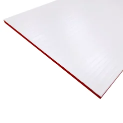 GoodHome Faïence murale décor relief linéaire blanc L.40 x l.25 cm x ép.8,3 mm, Alexandrina