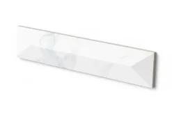 Faïence murale décor relief pyramide effet marbre calacatta blanc mat L.30 x l.7 cm x ép.8,4 mm, Minerra