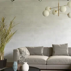 Baldocer Faïence murale effet béton gris clair mat L.90 x l.30 cm x ép.10,5 mm, Unik