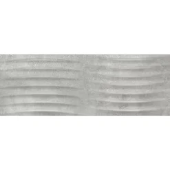 Baldocer Faïence murale effet béton gris foncé mat décor vague L.90 x l.30 cm x ép.10,5 mm, Unik