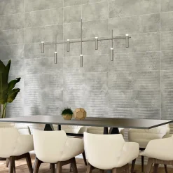 Baldocer Faïence murale effet béton gris foncé mat décor vague L.90 x l.30 cm x ép.10,5 mm, Unik