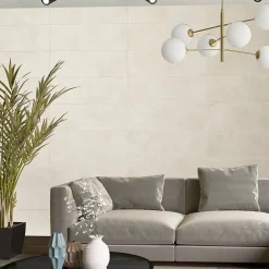 Baldocer Faïence murale effet béton beige mat L.90 x l.30 cm x ép.10,5 mm, Unik