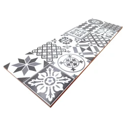 GoodHome Faïence murale effet carreaux de ciment tons noirs et blancs L.60 x l.20 cm x ép.8,3 mm, Konkrete