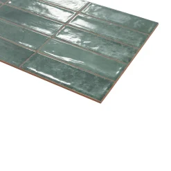 Ecoceramic Faïence murale effet marbre vert brillant L.60 x l.31,6 cm x ép.9 mm, Soul