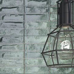 Ecoceramic Faïence murale effet marbre vert brillant L.60 x l.31,6 cm x ép.9 mm, Soul