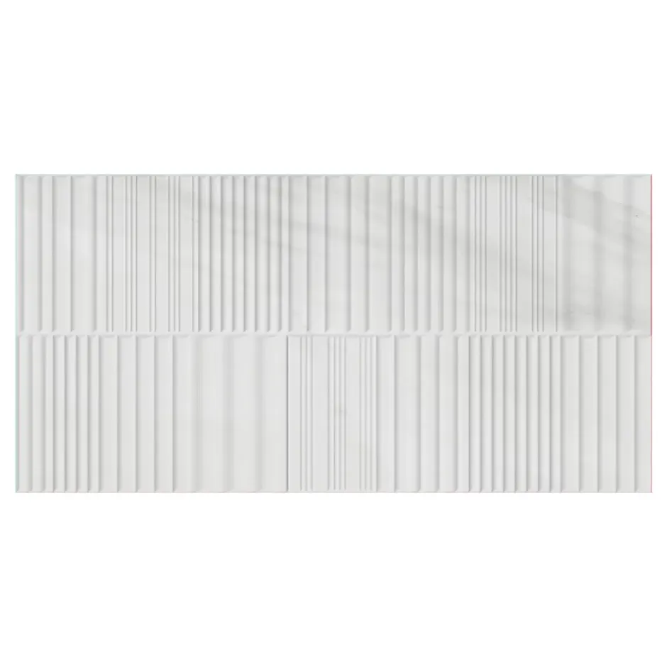Faïence murale effet marbre blanc brillant décor texturé L.60 x l.30 cm x ép.7 mm, Celena-Ecoceramic Sale