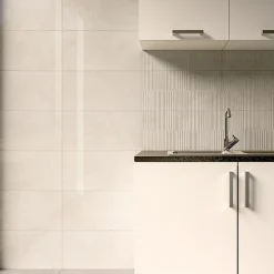 Faïence murale effet marbre beige brillant L.60 x l.30 cm x ép.7 mm, Celena-Ecoceramic Best