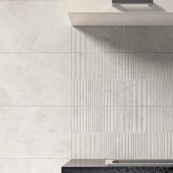 Ecoceramic Faïence murale effet marbre gris brillant L.60 x l.30 cm x ép.7 mm, Celena