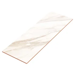 Faïence murale effet marbre blanc et doré brillant L.60 x l.20 cm x ép.9,4 mm, Aruma-GoodHome Hot