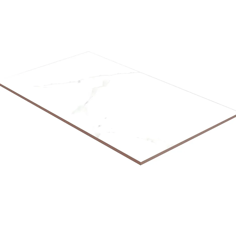 Faïence murale effet marbre blanc brillant L.40 x l.25 cm x ép.8,8 mm, Galac-Socer New