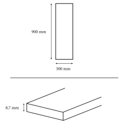 GoodHome Faïence murale effet marbre brillant blanc et doré L.90 x l.30 cm x ép.8,7 mm, Oazis