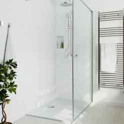 Faïence murale effet origami blanc L.90 x l.30 cm x ép.10,5 mm, Aragone-GoodHome Hot