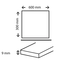 Faïence murale effet pierre gris mat L.60 x l.30 cm x ép.9 mm, Urano-Azulejos Benadresa Discount