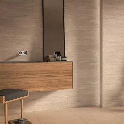 Faïence murale effet pierre beige mat décor texturé L.60 x l.20 cm x ép.9,5 mm, Althea-Ecoceramic Clearance