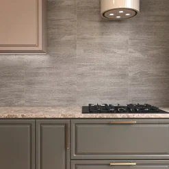 Ecoceramic Faïence murale effet pierre gris mat L.60 x l.20 cm x ép.9,5 mm, Althea