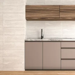 Faïence murale effet pierre blanc mat décor texturé L.60 x l.20 cm x ép.9,5 mm, Althea-Ecoceramic Hot