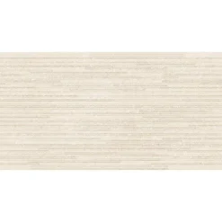 Azulejos Benadresa Faïence murale effet pierre décor ivoire mat L.60 x l.30 cm x ép.9 mm, Urano