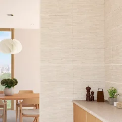 Azulejos Benadresa Faïence murale effet pierre décor ivoire mat L.60 x l.30 cm x ép.9 mm, Urano